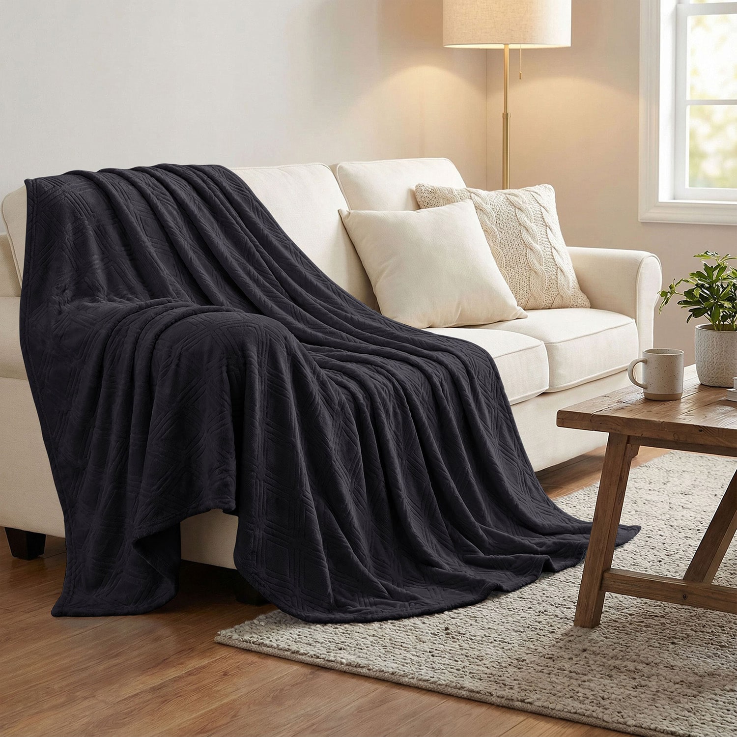SUPERIOR® Alaska Diamond Quilted Polyester Fleece Multi-Use Throw