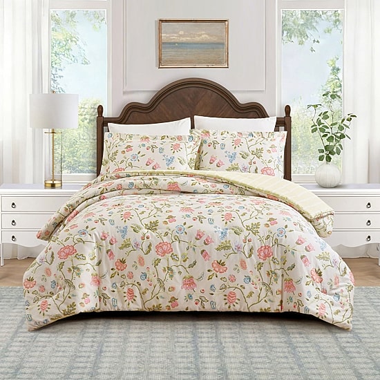 spartina 449 Sugar Mill Floral Sateen 3-pc. Reversible Comforter Set