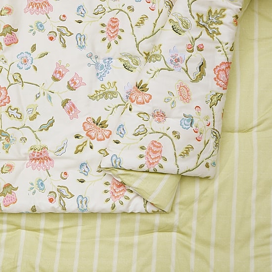 spartina 449 Sugar Mill Floral Sateen 3-pc. Reversible Comforter Set
