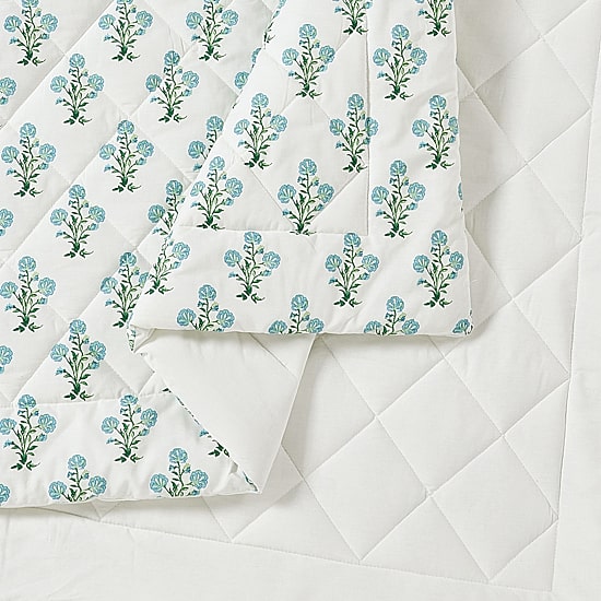 Laurel & Mayfair Paradise Stamp Floral 3-pc. Quilt Set