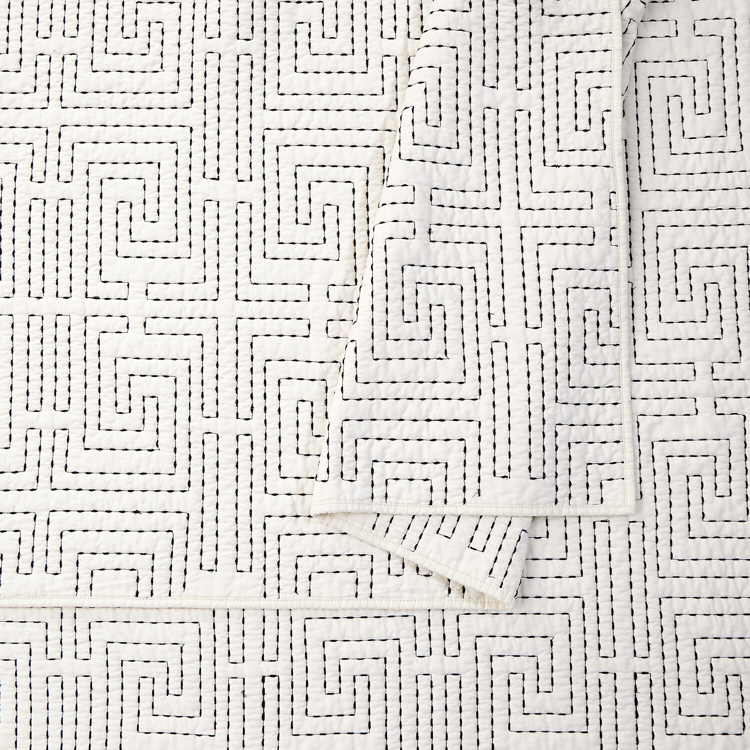 Dee Ocleppo Greek Key Cotton 3-pc. Quilt Set