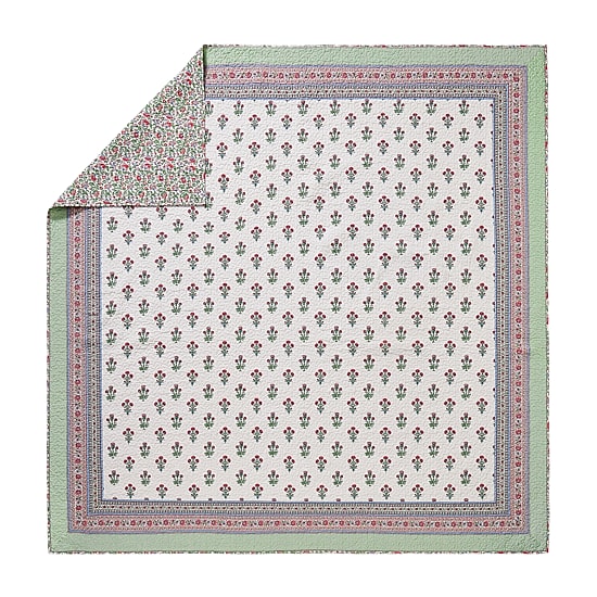 Modern Heirloom Serena Floral Cotton Reversible Quilt Set
