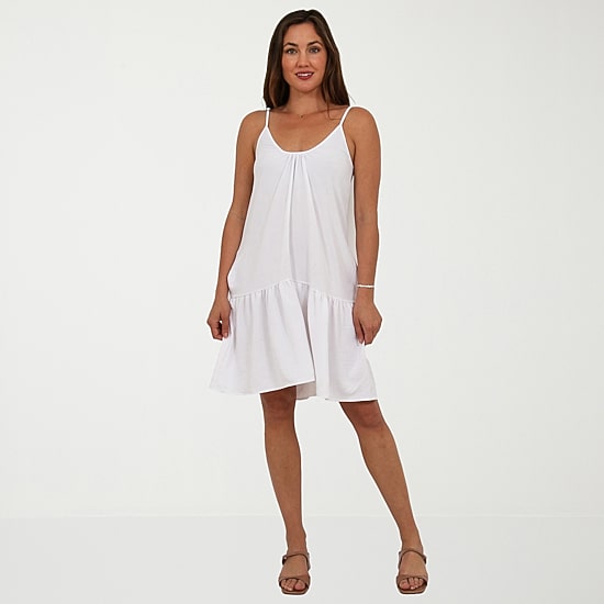 24seven Comfort Apparel Womens Scoop Neck Sleeveless A-Line Dress