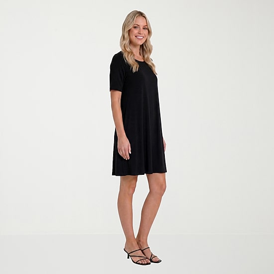 24seven Comfort Apparel Womens Short Sleeve T-Shirt Dress