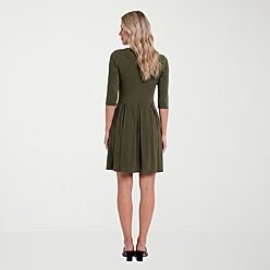 long sleeve green dress near me Women Maxi Dress Long Sleeves Dark Green V Neck Long Dress
