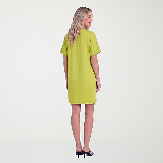 24seven Comfort Apparel Womens Short Sleeve T-Shirt Dress