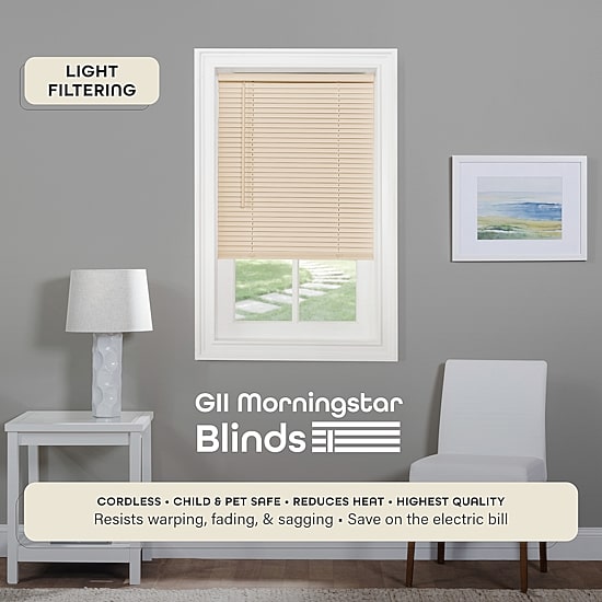GII Cordless Morning Star Vinyl Mini Blinds