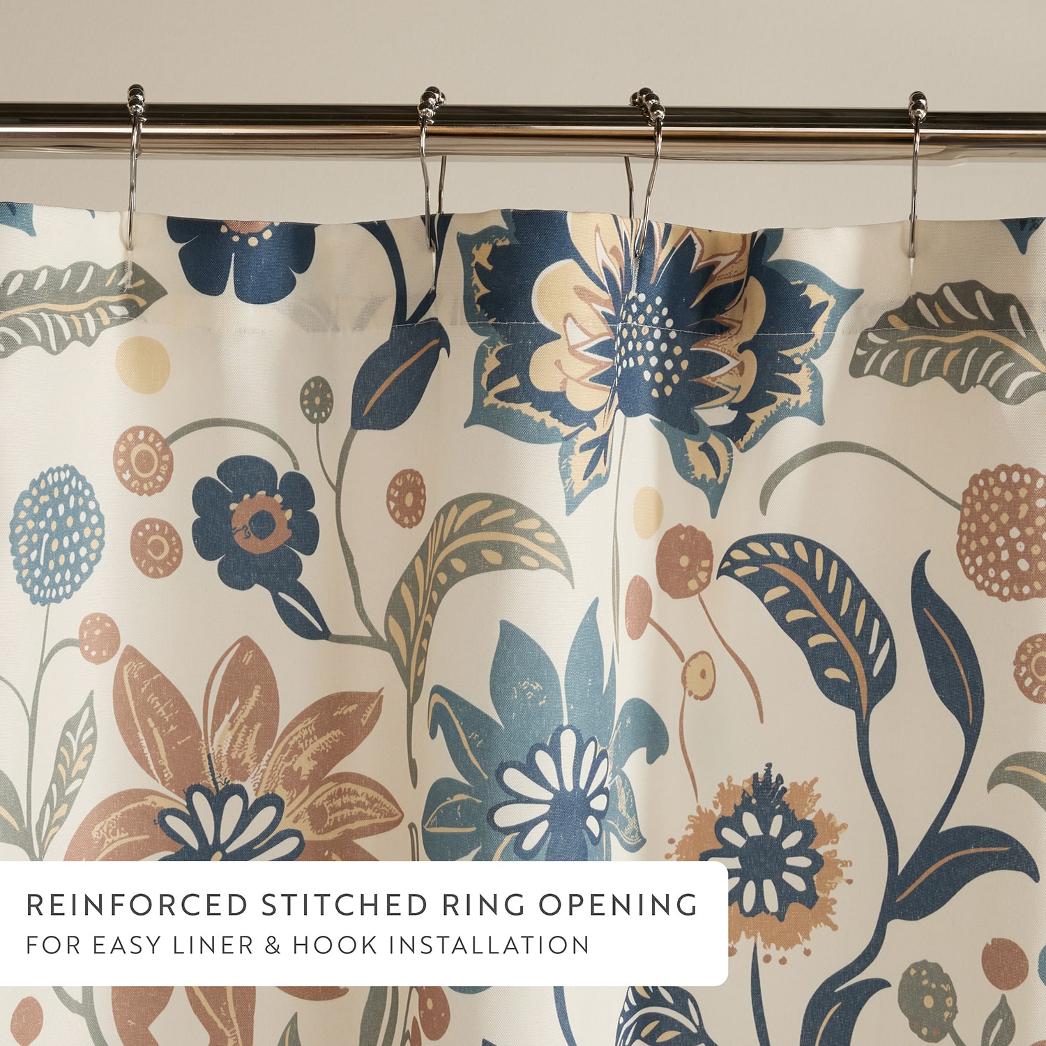 Casual Comfort Polyester Printed Shower Curtain