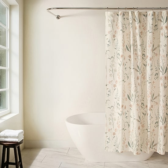 Casual Comfort Polyester Printed Shower Curtain