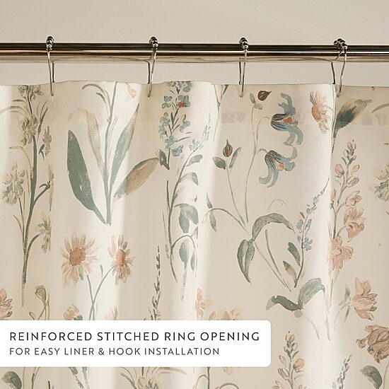 Casual Comfort Polyester Printed Shower Curtain