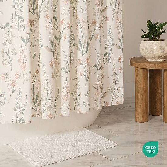 Casual Comfort Polyester Printed Shower Curtain