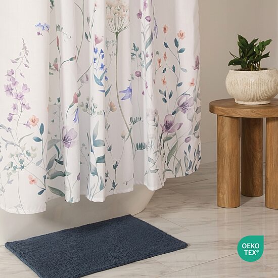 Casual Comfort Polyester Printed Shower Curtain
