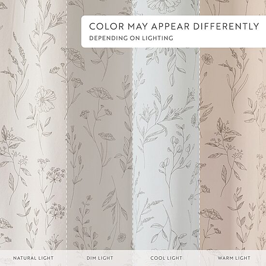Casual Comfort Cotton Blend Floral Shower Curtain