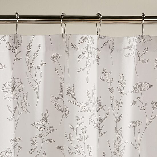 Casual Comfort Cotton Blend Floral Shower Curtain