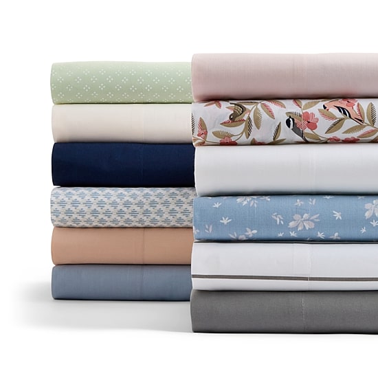 Home Expressions Cool and Crisp Cotton Percale Sheet Set
