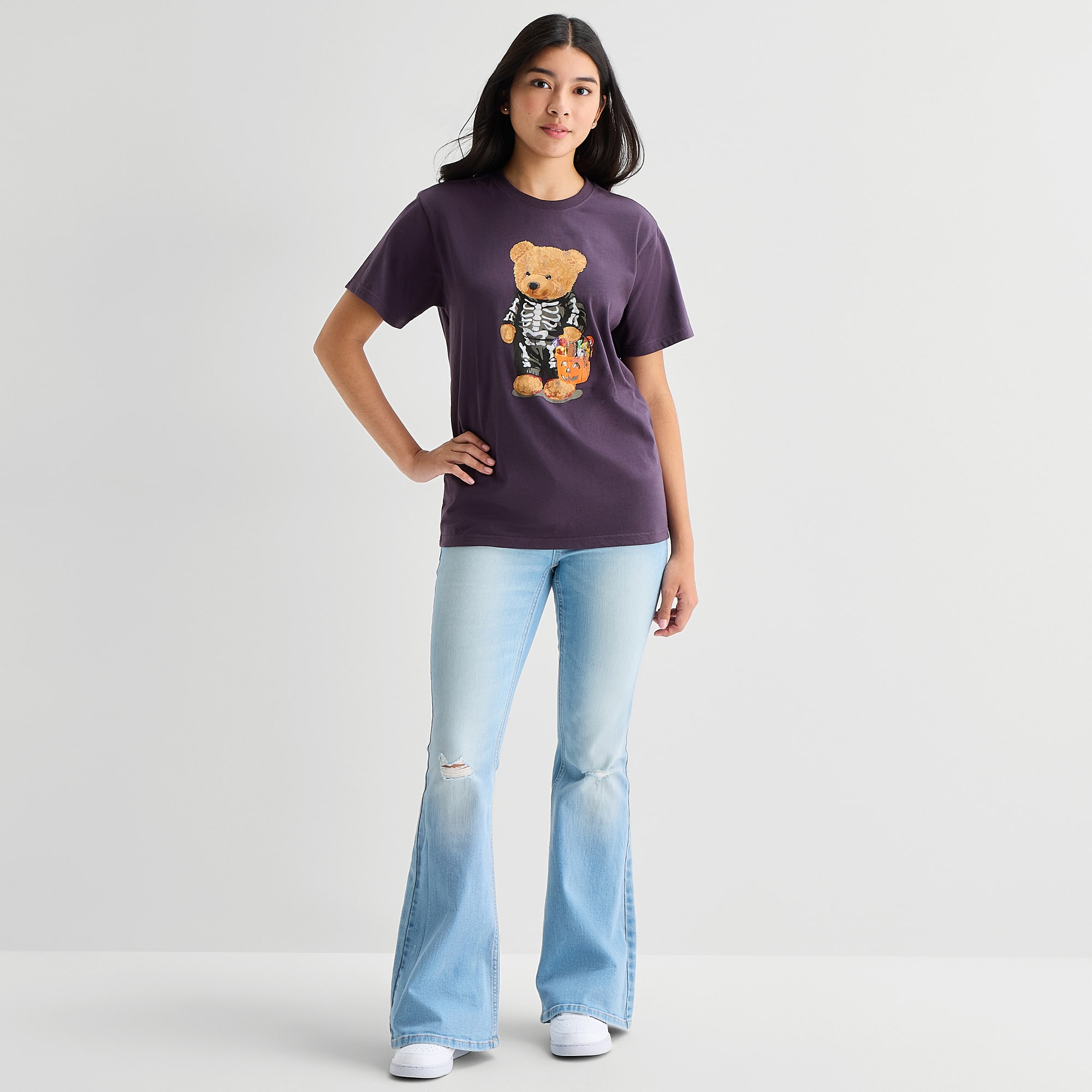 Grayson Threads, The Label Womens Juniors Crew Neck Short Sleeve Relaxed Fit Graphic T-Shirt