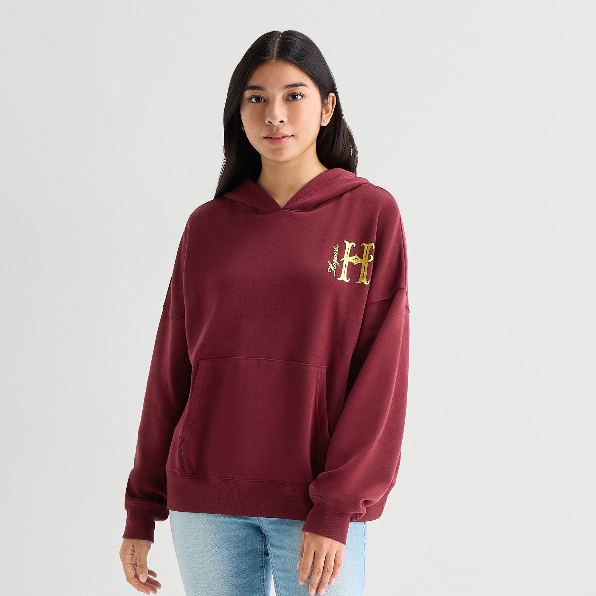 Grayson Threads, The Label Womens Juniors Long Sleeve Harry Potter Fleece Hoodie
