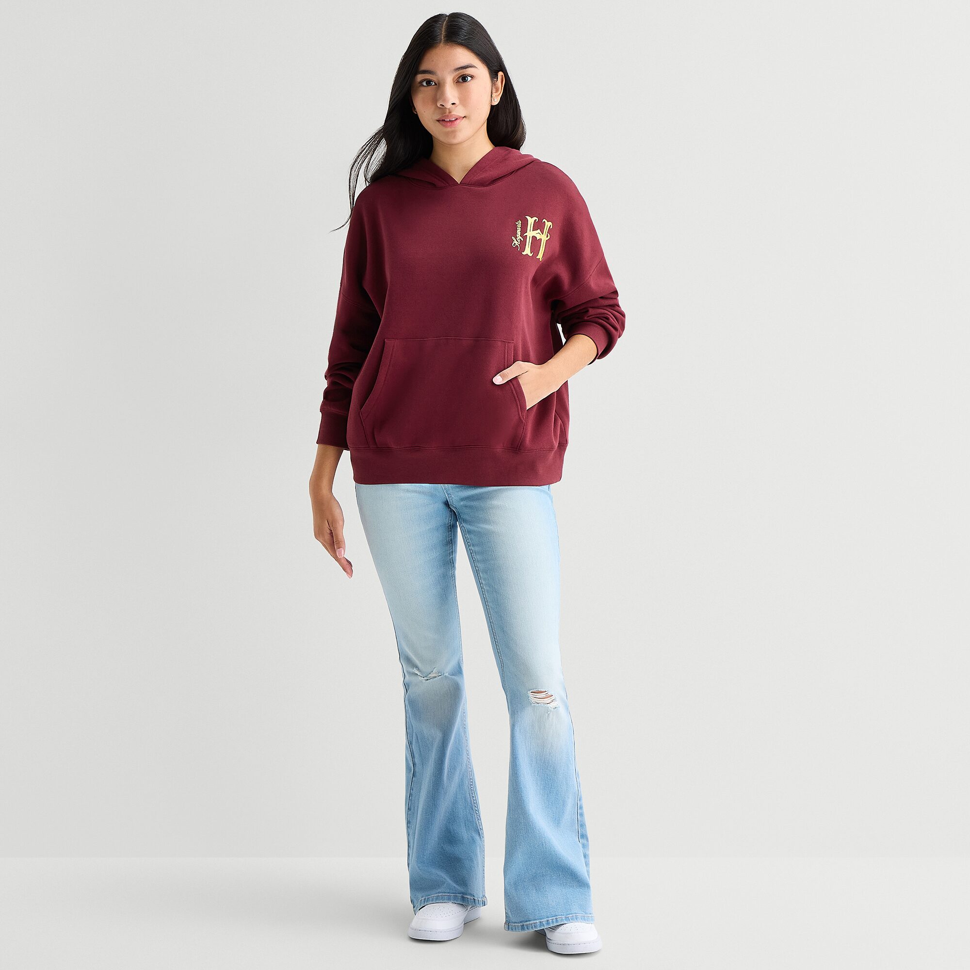 Grayson Threads, The Label Womens Juniors Long Sleeve Harry Potter Fleece Hoodie
