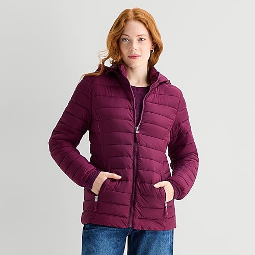 St. John's Bay Womens Jacket In Red