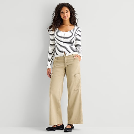 Arizona Womens Juniors Low Rise Cargo Pant