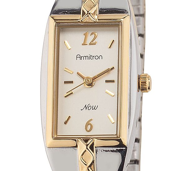 Armitron® Womens Rectangle Expansion Band Watch