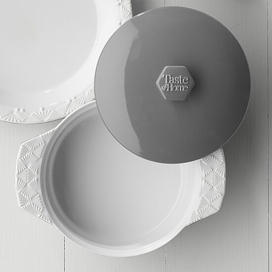 Taste of Home 2-qt. Stoneware Round Casserole with Lid