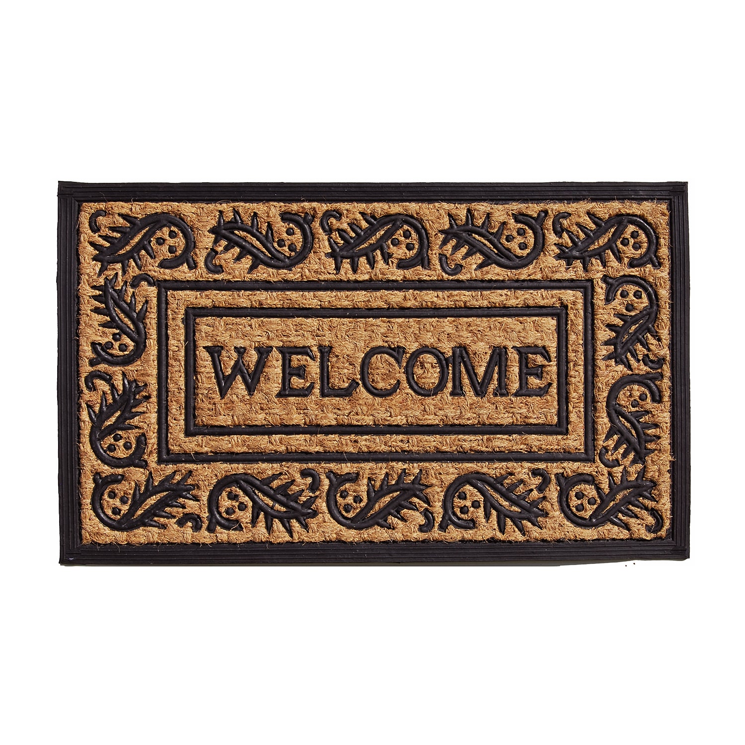 Calloway Mills Border Welcome Outdoor Rectangular Doormat