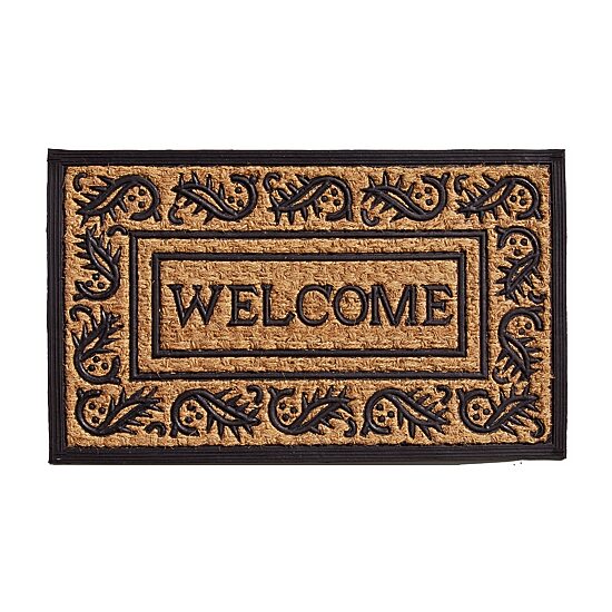 Calloway Mills Border Welcome Outdoor Rectangular Doormat