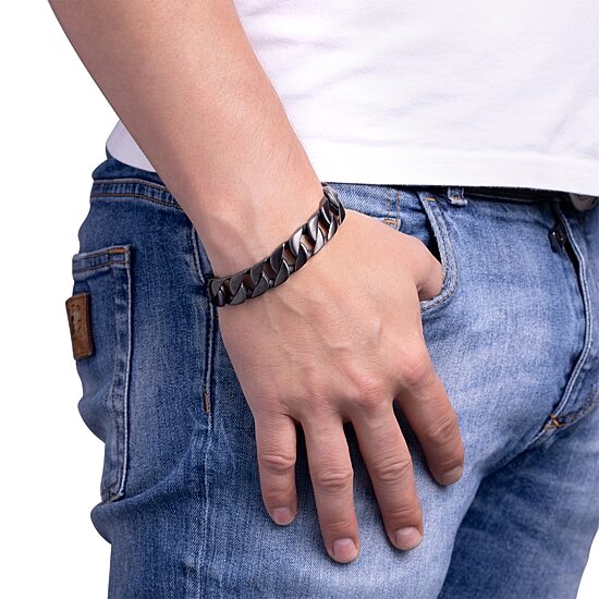 8 1/2 Inch Mens Stainless Steel 8 1/2 Inch Link Bracelet