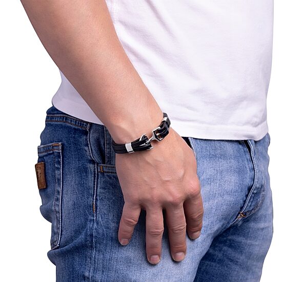Mens Stainless Steel Wrap Bracelet
