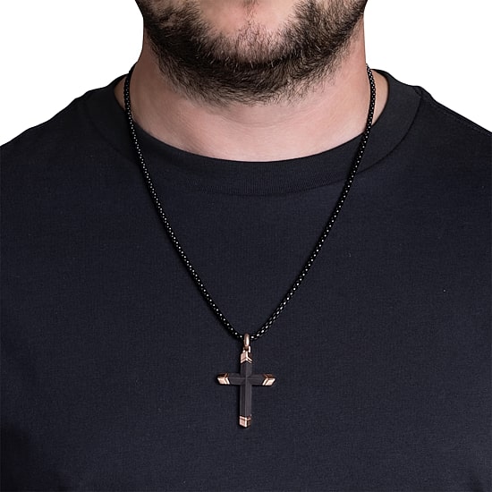 Mens Stainless Steel 24 Inch Pendant Necklace
