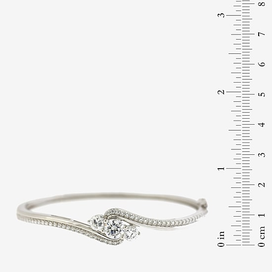 DiamonArt® 3-Stone Cubic Zirconia Bangle