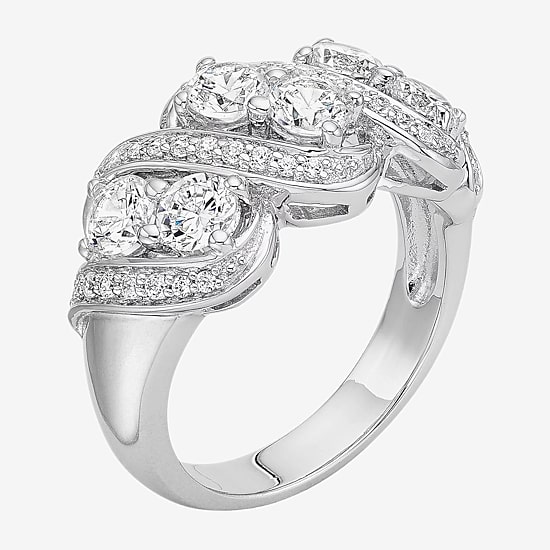 DiamonArt® Cubic Zirconia Sterling Silver Ring