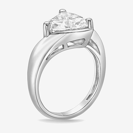 Diamonart Womens Cubic Zirconia Sterling Silver Bypass  Fashion Ring