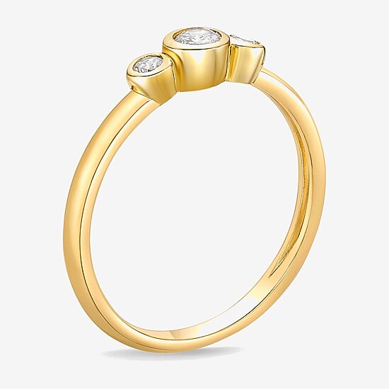 Diamonart Womens Cubic Zirconia Sterling Silver Stackable Ring