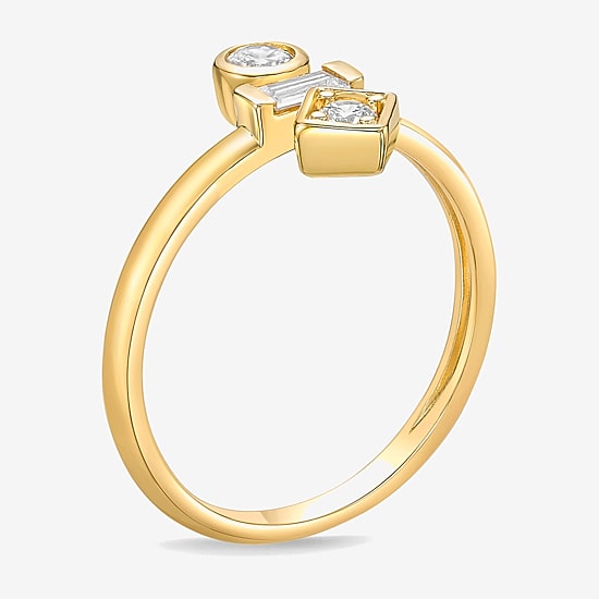 Diamonart Womens Cubic Zirconia Sterling Silver Stackable Ring