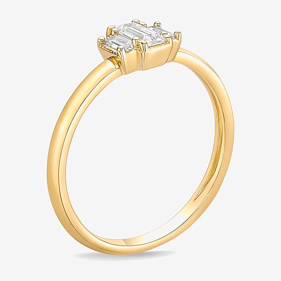 Diamonart Womens Cubic Zirconia Sterling Silver Stackable Ring
