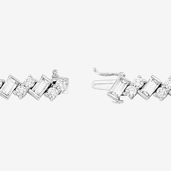 Diamonart Womens Sterling Silver Solid Link Bracelet