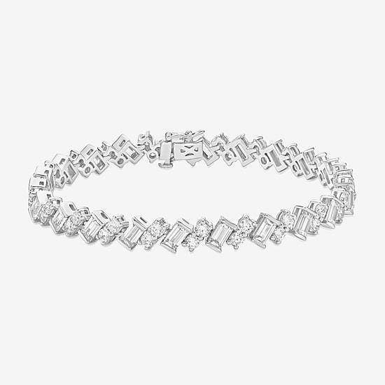 Diamonart Womens Sterling Silver Solid Link Bracelet