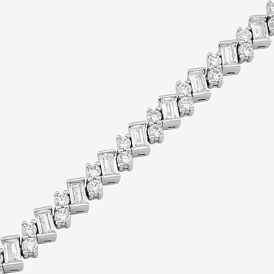 Diamonart Womens Sterling Silver Solid Link Bracelet