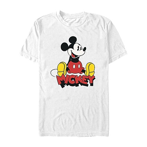 Mens Short Sleeve Mickey Mouse Graphic T-Shirt, Xx-large, White
