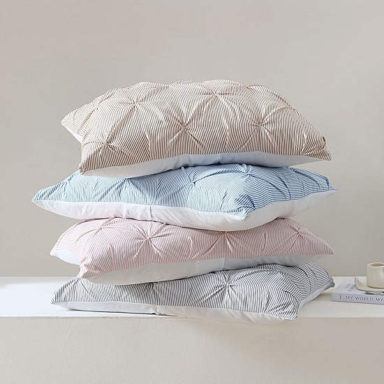 Swift Home Striped Pintuck Midweight Down Alternative Comforter Set