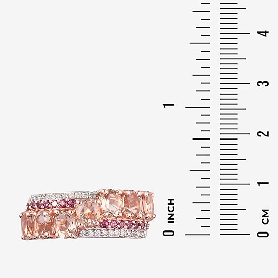 Limited Quantities! Womens Genuine Pink Morganite 14K Rose Gold Over Silver Cocktail Ring