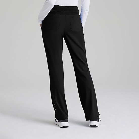 Barco One 5206 Stride 5-Pocket Mid-Rise Straight Leg Womens Plus Tall Tag Free Stretch Fabric Moisture Wicking Scrub Pant