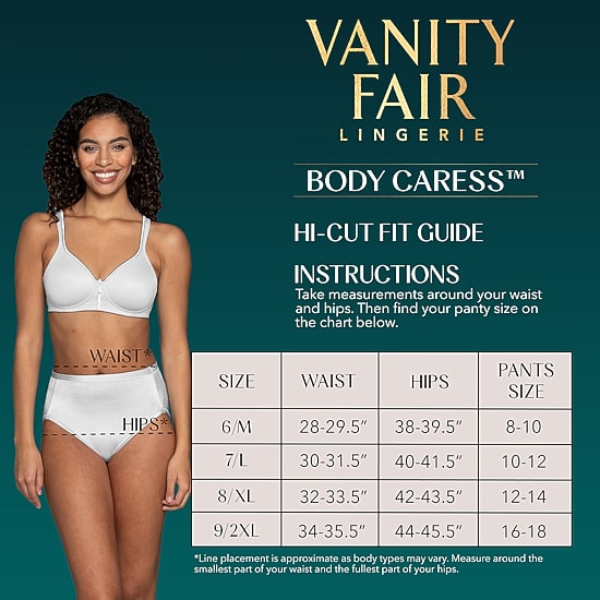 Vanity Fair® Body Caress® Hicut 3 PK - 13437