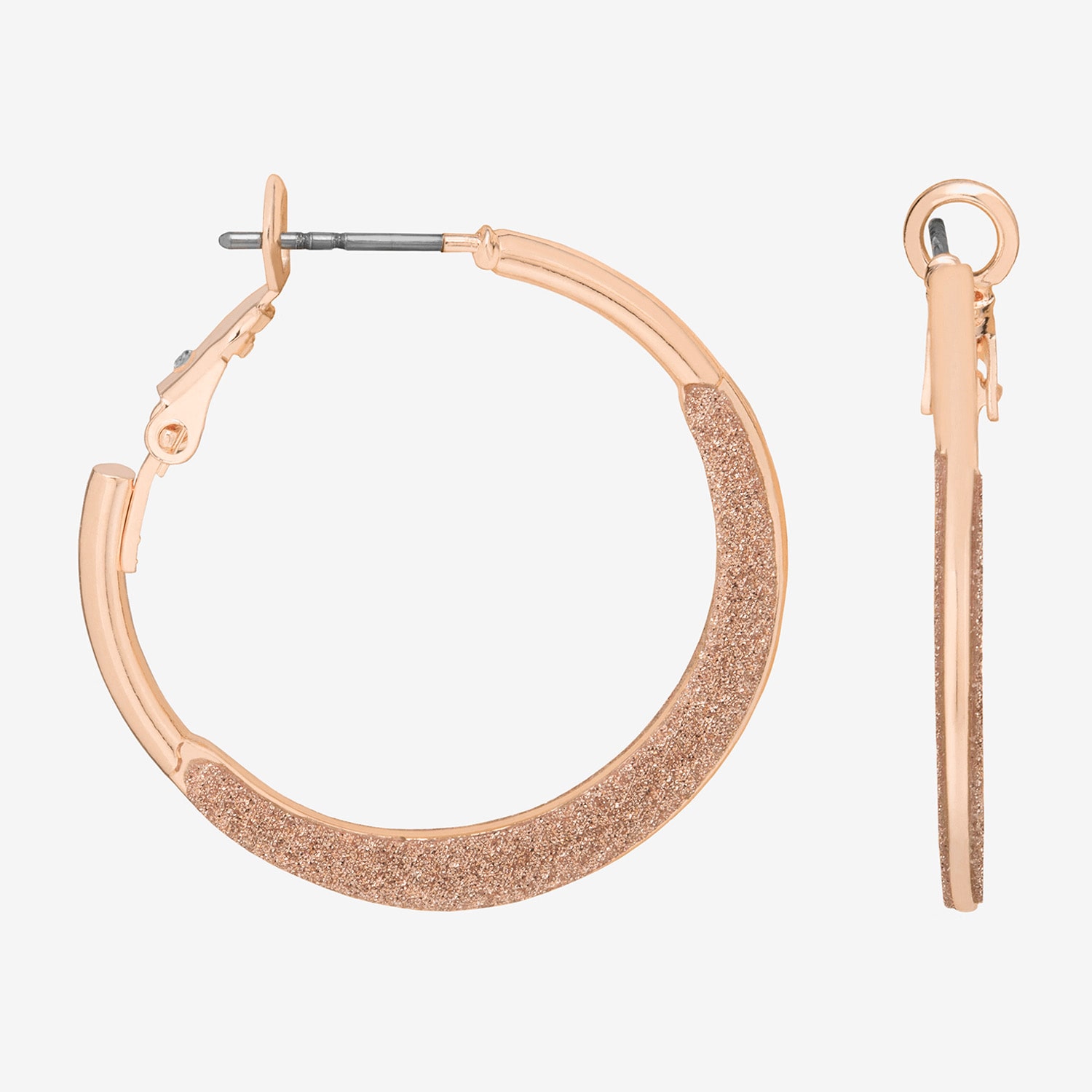 Bijoux Bar Delicates Womens 35.1mm Hoop Earrings