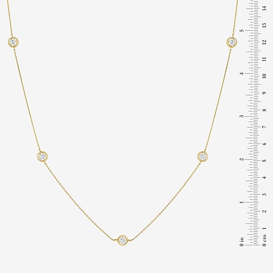 Diamond Addiction (G-H / Si2-I1) Womens 1 CT. T.W. Lab Grown White Diamond 10K Gold 18 Inch Pendant Necklace