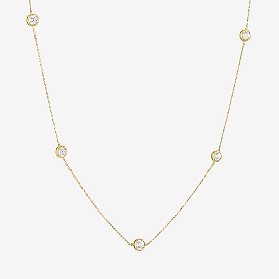 Diamond Addiction (G-H / Si2-I1) Womens 1 CT. T.W. Lab Grown White Diamond 10K Gold 18 Inch Pendant Necklace
