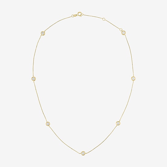 Diamond Addiction (G-H / Si2-I1) Womens 1 CT. T.W. Lab Grown White Diamond 10K Gold 18 Inch Pendant Necklace