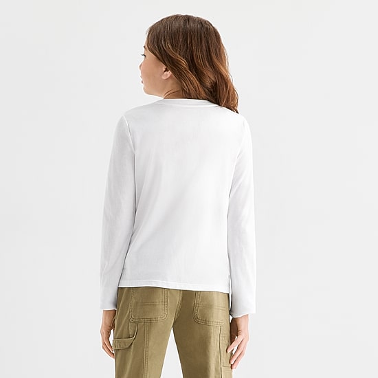 Thereabouts Little & Big Kid Girls Crew Neck Long Sleeve T-Shirt